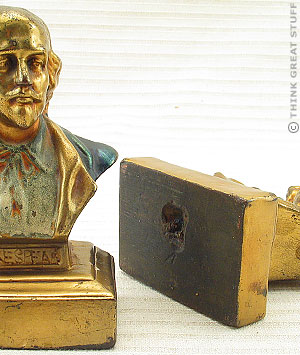 Illustration photo: Bronze-clad bookends