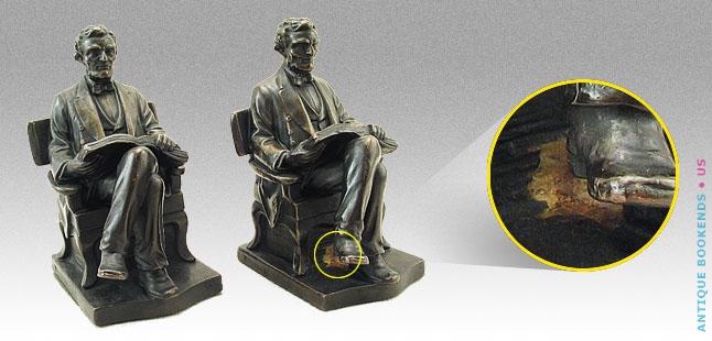Illustration photo: A plating miss on a pair of Abraham Lincoln bookends