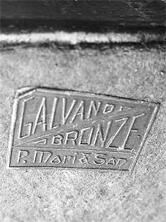 Illustration photo: Galvano Bronze Company label, P. Mori & Son