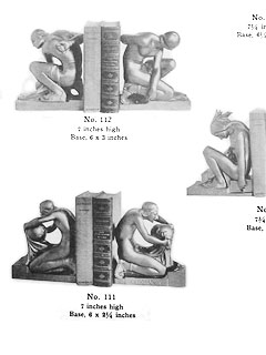 Illustration photo: Pompeian Bronze Company 1920s print ad, catalog page